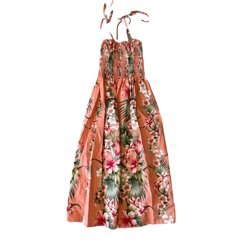 Pacific Legend coral Hawaiian dress, One Size Fits Most